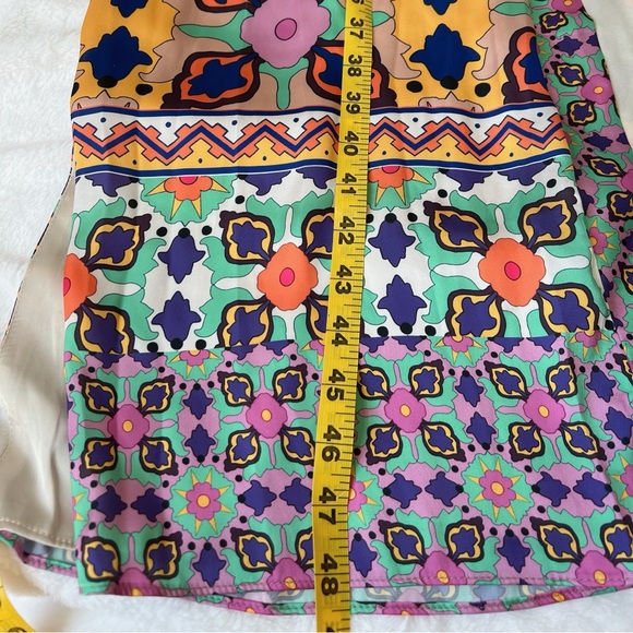 Zara Women's Kimono Robe Style Floral Print Midi Open Front With Tie Size M NWT - Picture 11 of 15